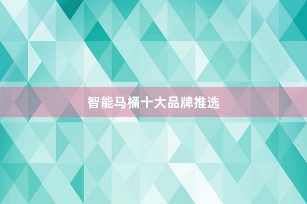 智能马桶十大品牌推选